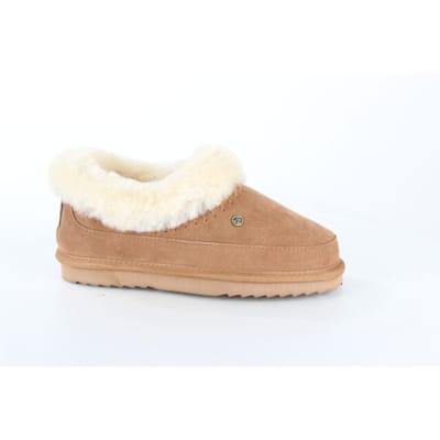 Warmbat Barraba Women Suede Dames Sloffen - Cognac - Maat 39
