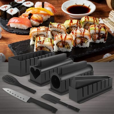 Unyqoos ® Sushi Creatie Set voor Beginners - Compleet met 20 Onderdelen voor Thuisgebruik
