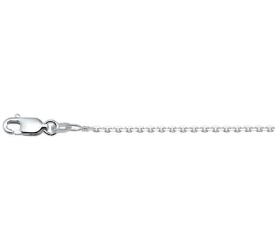 YO&NO - Ketting - Zilver - Anker geslepen -  1,1 mm -  41 + 4 cm - Zilver 925
