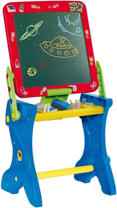 Schilderplank en Bureau - Creatieve Werkplek - Kinderen Tekenen - 2-in-1 Functie - 40 x 30 x 30 cm - Rood