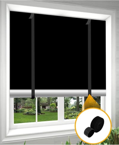 Verduisteringsrolgordijn 240x145 cm - Temporair, Draagbaar en Op Maat Gesneden met Zuignappen