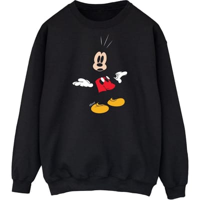 Disney Heren Mickey Mouse Verrast Sweatshirt (Zwart)