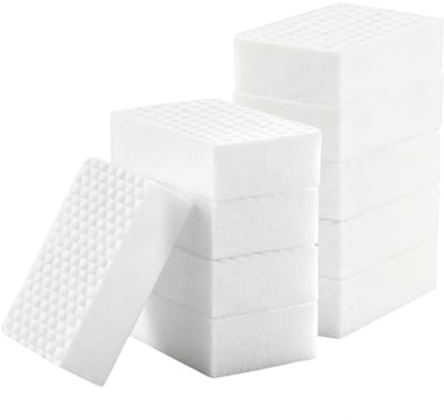 Dailygoods- Vuilgumspons 10 stuks - Magische Spons - Schoonmaakspons - Wandgum - Voor Huishouden - 10 x 7 x 2 cm