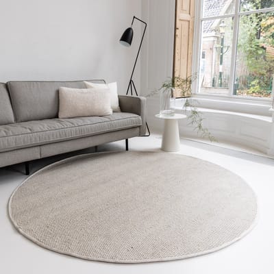Rond Wollen Vloerkleed Ivoor wit Vik - Rond 200 Ø - (L)