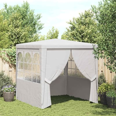 vidaXL - Partytent - met - zijwanden - professioneel - 90 - g/m² - 2,5x2,5 - m - wit