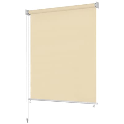 vidaXL - Rolgordijn - voor - buiten - 165(B)x230(H) - cm - crèmekleurig