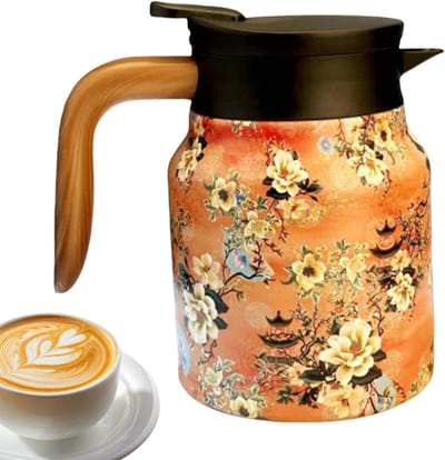 Thermoskan Drankdispenser - Karaf Waterkoker - Dranken Warm Houden - Met Thee Infuser - 1 Liter - Oranje