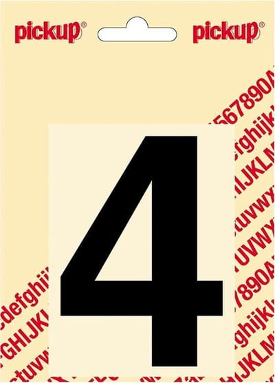 Pickup plakcijfer Helvetica 100 mm - zwart 4
