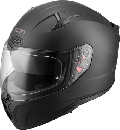 BEON B506 Motorhelm - L - Integraalhelm met Zonnevizier - Geschikt voor Vespa, Scooter, Brommer, Motor en Snorfiets - Mat Zwart
