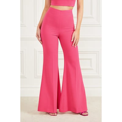 GUESS Marciano By  Julia Wide Leg Pant Jealous Pink Maat: 36 | Wijde Broeken Outlet | Dames | Roze