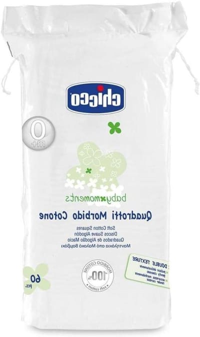 Katoenen Vierkanten - Wondjes Pads - Baby Verzorgen - 100% Katoen - 60 Stuks - Wit