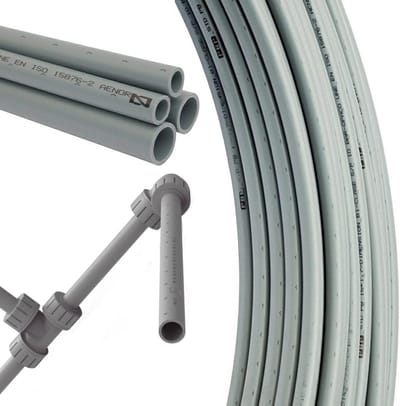 PVC Flexibele Slang - Afvoerslang Tuinslang - Sanitaire Installaties - Goed Chemisch Bestendig - 10 Meter - Grijs