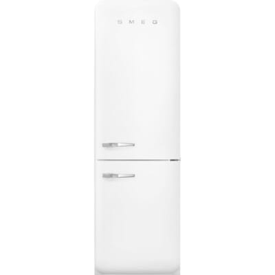 SMEG Koelkast Retro Vrijstaande ijskast Koelkast, Jaren 50, Koel-vriescombinatie, Vrijstaand , Positie scharnier: Rechts, Matt White