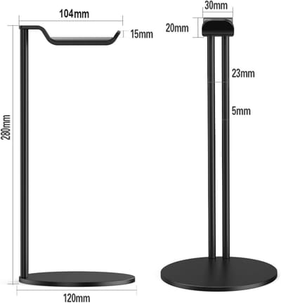 Hoofdtelefoonhouder Headsethouder Metalen Hoofdtelefoonhouder, Mooie Hoofdtelefoonhouder, Headsethanger Pc-gamingheadsetstandaard Hoofdtelefoonstandaard (Color : Rose gold, Size : 11inch)