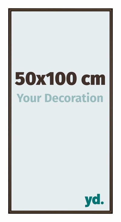 Your Decoration - Fotolijst 50x100 cm - Aluminium - Walnoot Structuur - New York