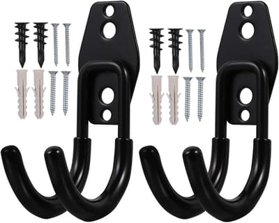 Tuinslang Houder - Haken Set - Buiten Opbergen - Antislip Ontwerp - 4 Stuks - Zwart