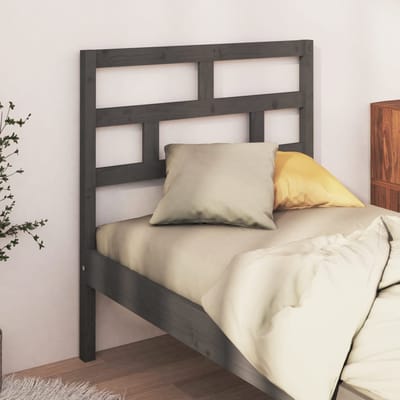 vidaXL - Hoofdbord - 96x4x100 - cm - massief - grenenhout - grijs