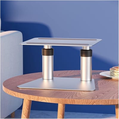 Projector Beugel - Desktop Houder - Kantoor Presentaties - Intrekbare Lifting - Aluminium - Zilver/Grijs