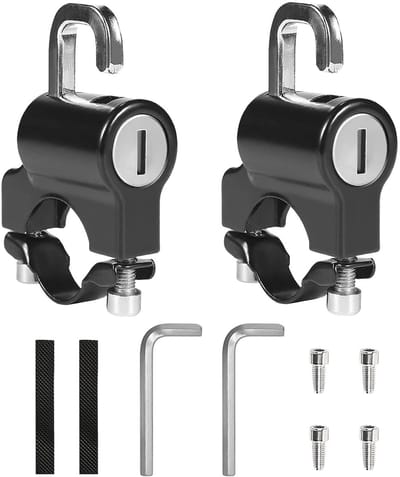 Store_9 - Motorhelm Slot - Helm Beveiliging - Hoogwaardige Veiligheid - Universeel - Anti-Diefstal - Inclusief 4 Sleutels - Geschikt voor 22-28 mm ...