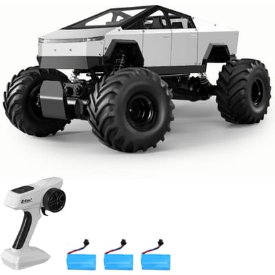 Afstandsbediening Auto Groot Formaat 45cm 1/8 2.4GHz Afstandsbediening Truck Offroad Auto Voertuig 4WD Legering 3 battery