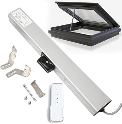 Elektrische Raamopener - Automatische Raamactuator - Ventilatie Verbeteren - Draadloze Afstandsbediening - 300-400mm Slag - Zilver