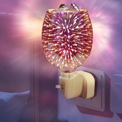 geurlamp voor was, elektrische geurlamp, aromalamp voor geurwas, nachtlampje voor stopcontact voor thuiskantoor slaapkamer cadeaus (met stippen)
