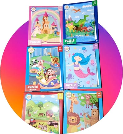6 puzzels voor kleine kinderen vanaf 3 jaar 35 stukjes per puzzel de puzzels zijn 15 X 21 cm