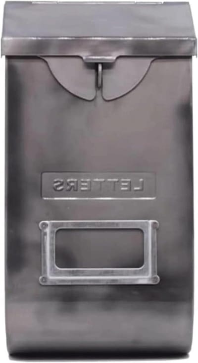 Brievenbus Metaal - Postbox Muurbevestiging - Post Ontvangen - Afsluitbaar Design - 10x10x10 mm - Donkergrijs
