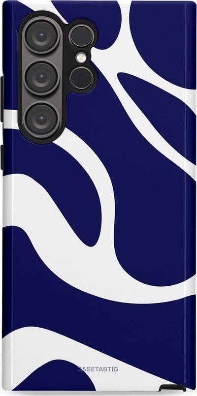 Casetastic Hoesje Geschikt voor Samsung S23 Ultra - Stijlvolle Beschermende Duo-layer Case - Zeebries Golven