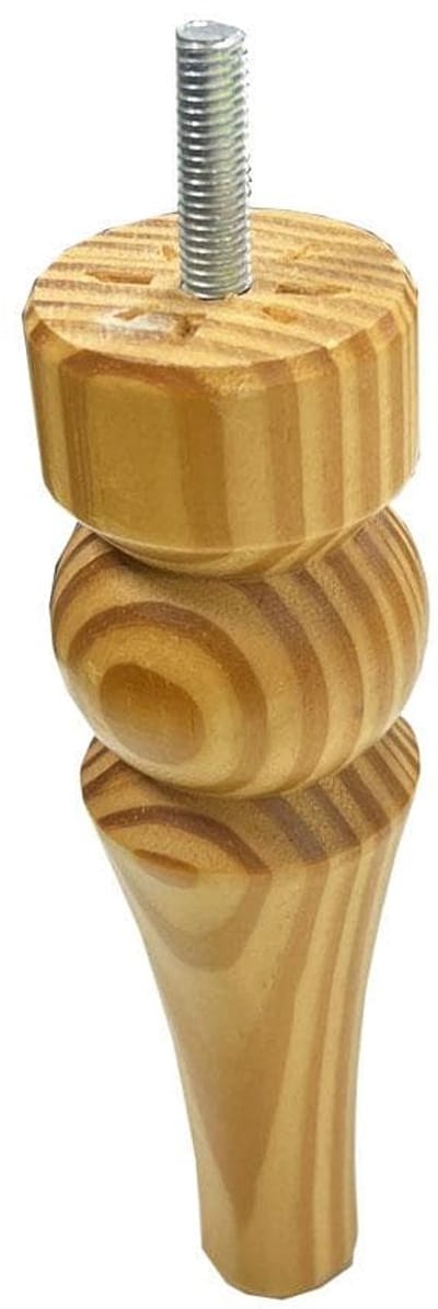 FLE - Meubelpoot grenen rond Ø 4,4 cm en hoogte 15 cm van massief hout (M8)