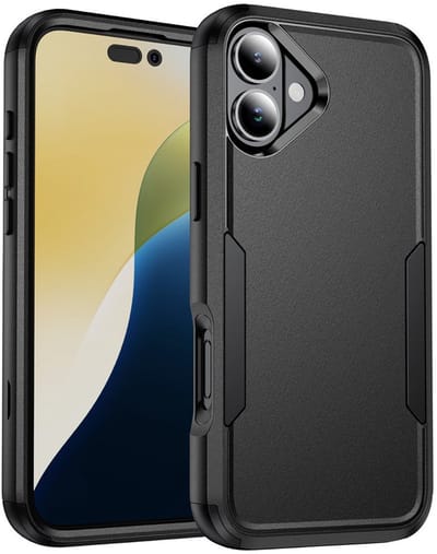 Shockproof Hoesje geschikt voor iPhone 16 Plus - Mobiq Layered Armor Case geschikt voor iPhone 16 Plus