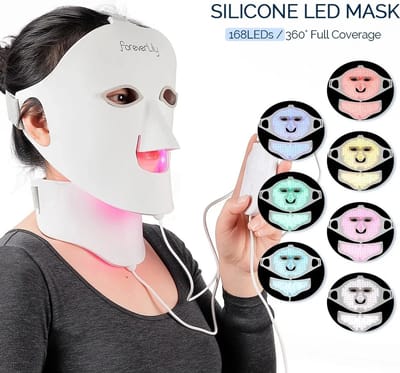 Led masker - Led gezichtsmasker - Huidtherapie - Led behandeling - Gezichtsmaskers verzorging - 168 leds - 7 kleuren