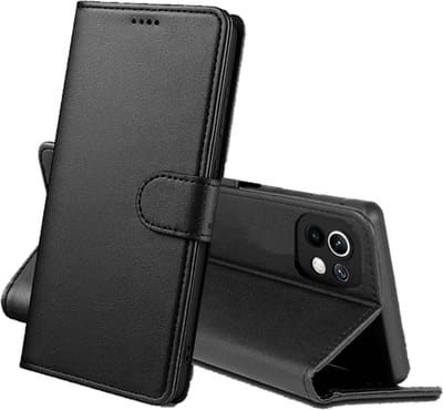 Hoesje Portemonnee voor Xiaomi Mi 11 5G Zwarte portemonnee met magnetische klep en kaartopslag