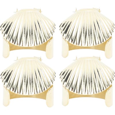 4 Stuks Kaarsendover Kaarsendover Metalen Schelppatroon Automatische Kaarsstopper voor Kaars goud