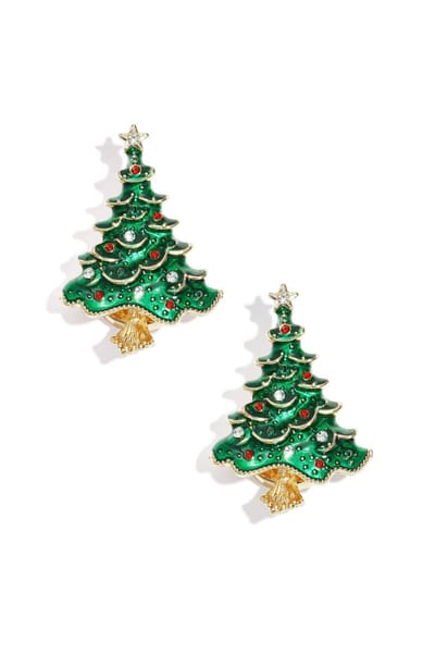 Bijoutheek Button Cover Kerst Kerstboom Groen