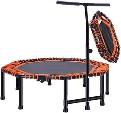 Fitnesstrampoline - Rebounder - Thuis sporten - Opvouwbaar ontwerp - 48 inch - Oranje