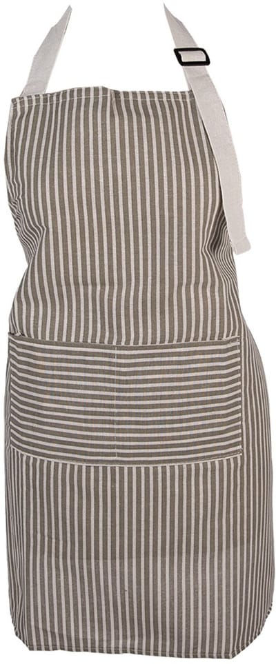 Clayre & Eef Keukenschort 69x68 cm Grijs Polyester