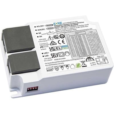 HOFTRONIC Dimbare LED Paneel transformator - 42W - DALI driver - DC connector - LED trafo - IP20 voor binnen