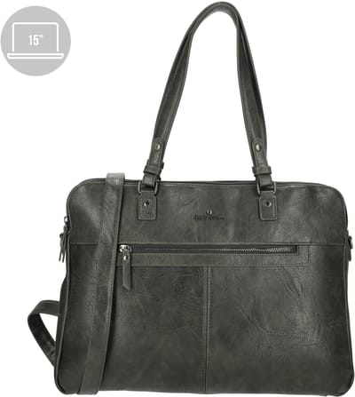 Enrico Benetti Julia Dames Laptoptas 15 inch - 65038 - Olijf