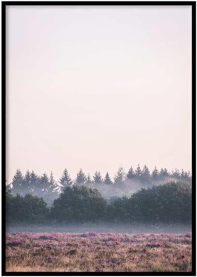 Poster Heide - 30x40cm met Fotolijst – Natuur Poster – Ingelijst