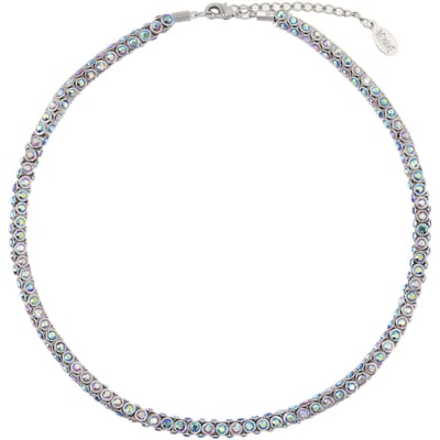 Behave – Ketting – Zilverkleurig – AB Kristal – Olie Kristal – Nikkelvrij