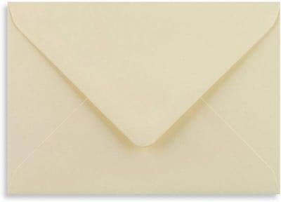 Wenskaarten Enveloppen - Uitnodiging Enveloppen - Kaarten Versturen - Gegomde Diamantflap - 133mm x 184mm - Ivoor