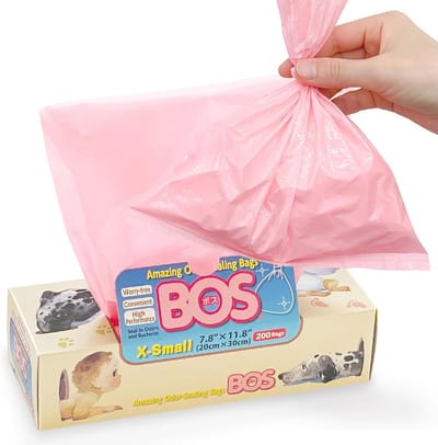 Duurzame Wegwerpzakjes voor Babyluiers en Dierenafval - 200 Stuks, Maat XS, Roze