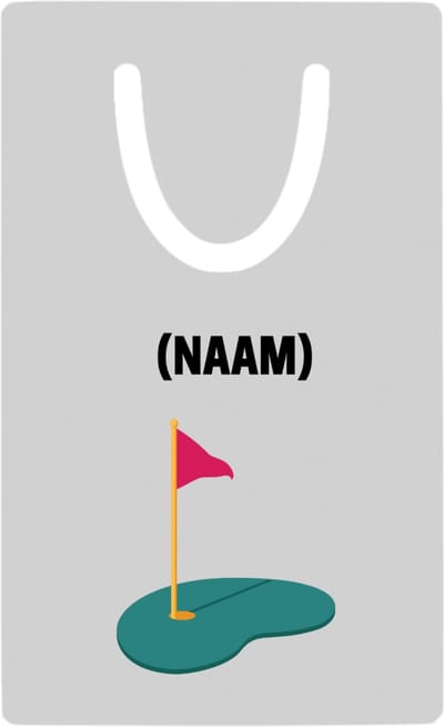 Hacebo® - Golf met eigen naam metalen boekenlegger - Golfen - Golfer - Sport Bladwijzer boekenleggers - 7.6 cm x 5cm