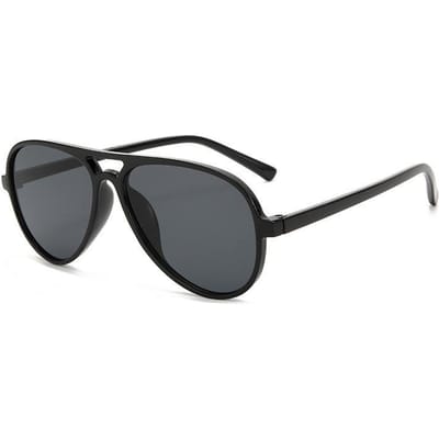 Nieuwste Dubbele Brug Piloot Pad Kikkervisje Stijlvolle Dames Zonnebril Met UV-Bescherming Heren Oogbescherming UV400 Gafas De Sol 1PC black