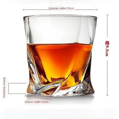 Verre à whisky rotatif créatif en cristal de 280 ml/290 ml avec motif de glace, verre à cocktail, tasse à bière, bar 201-300ml red