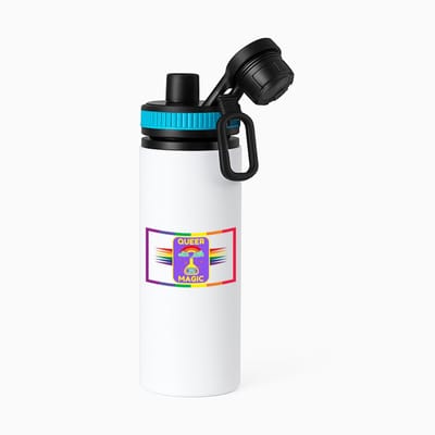 Hacebo® - LGBTQ cadeau - waterfles met draaidop blauw - Lgbt - Queer - LGBTQ cadeau - met opdruk - lgbt - Pride month - lgbtq vlag - gay pride - met tekst - opdruk - leuke pride spullen - verjaardag - cadeau - gift - water fles - 850ML