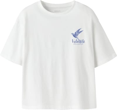 NAME IT - NKFFRANCINE SS RLX TOP BOX - Meisjes - T-shirts - wit - maat 122/128