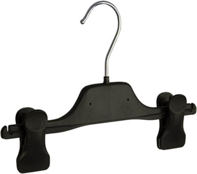 De Kledinghanger Gigant - Knijperhanger - Baby - PGC25 - 50 Stuks - Kunststof - Zwart - Verschuifbare Anti-slip knijpers - 25 cm - Rokhanger - Broekhanger - Pantalonhanger - Babybügel - PGC-Serie (PGC25_00/50)