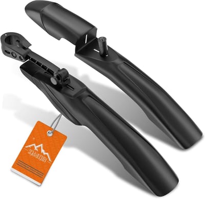 Mudguards voor mountainbikes van 26-29 inch, voorvork- en achterspatborden, geschikt voor e-bikes en fatbikes, waterdicht en duurzaam.